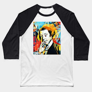 Horace Walpole Abstract Portrait | Horace Walpole Artwork 2 Baseball T-Shirt